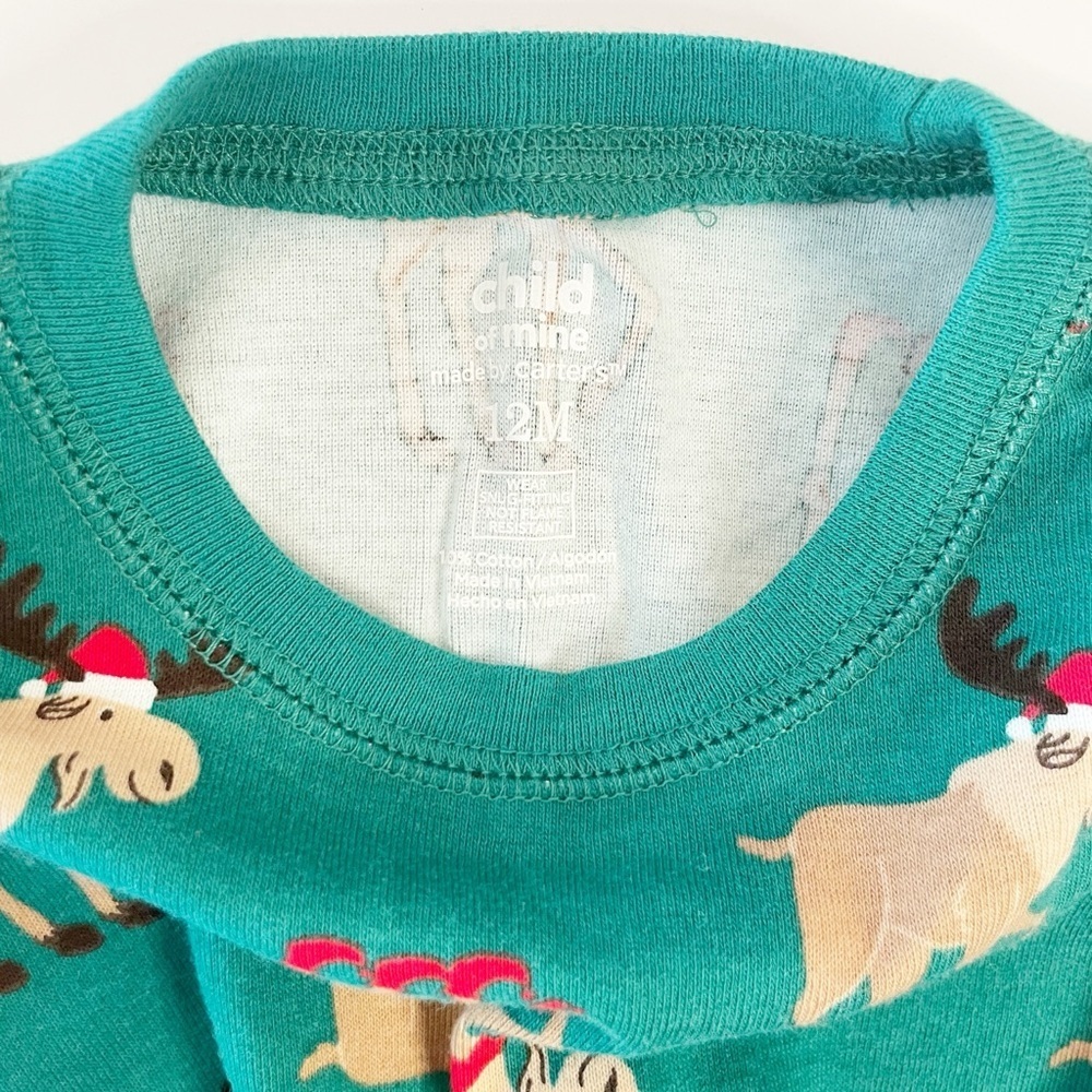Carter’s 12M Moose Pajama Set - Picture 3 of 4